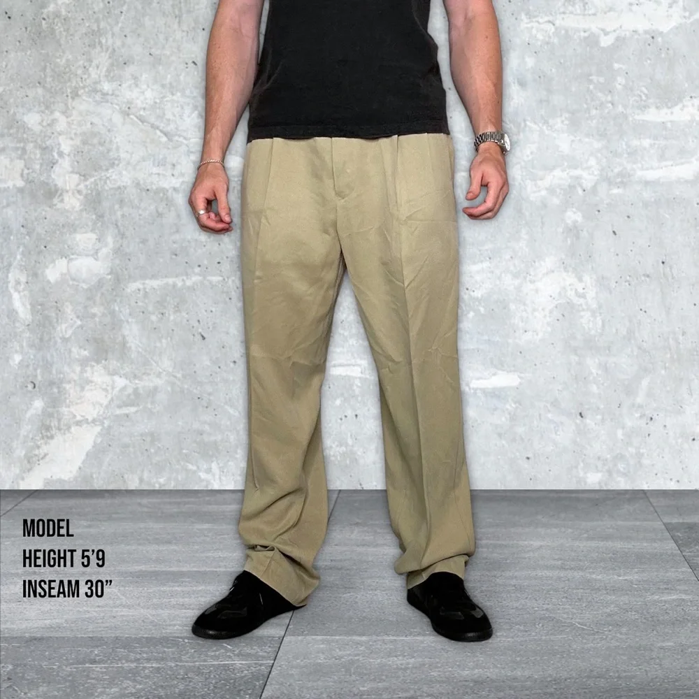 Tommy Bahama Silk Pleated Chino Pants - Picture 2 of 7